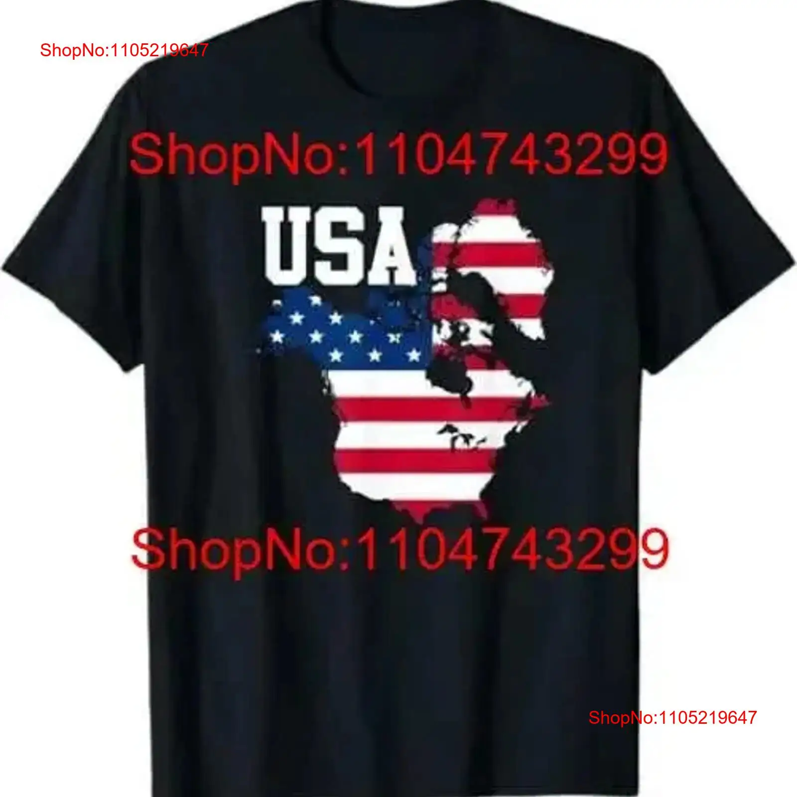 Vintage Fashion Canada - เสื้อยืดลายแผนที่สหรัฐอเมริกาใหม่ พร้อมแคนาดาและกรีนแลนด์ ดีไซน์วินเทจ ลุคเท่ๆ สไตล์ดีไซเนอร์ แฟชั่นลำลอง