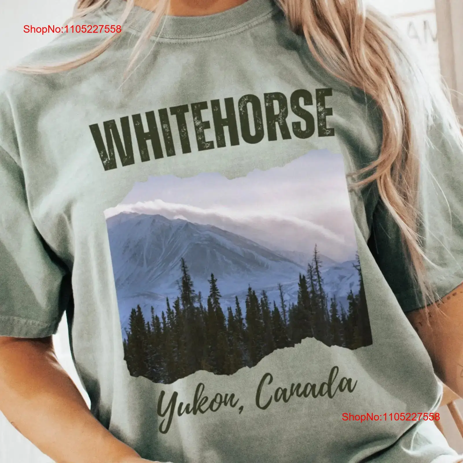 Vintage Fashion Canada - เสื้อยืดไวท์ฮอร์ส ยูคอน แคนาดา ของที่ระลึกการเดินทาง วันหยุด โอเวอร์ไซส์