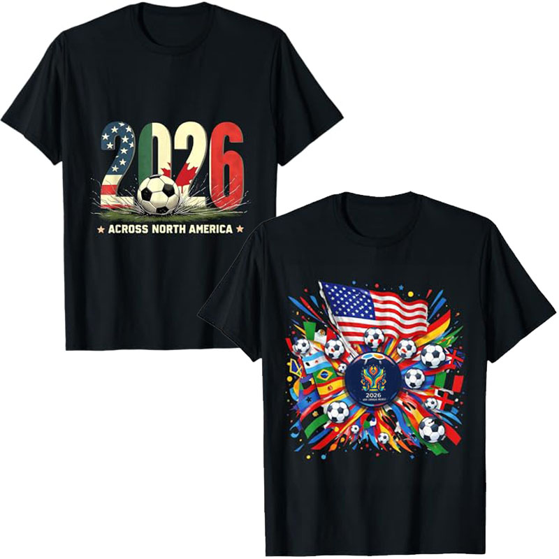 Vintage Fashion Canada - เสื้อยืดแฟนฟุตบอลวินเทจ 2026 อเมริกาเหนือ ซอคเกอร์ เสื้อทีมชาติสหรัฐอเมริกา แคนาดา
