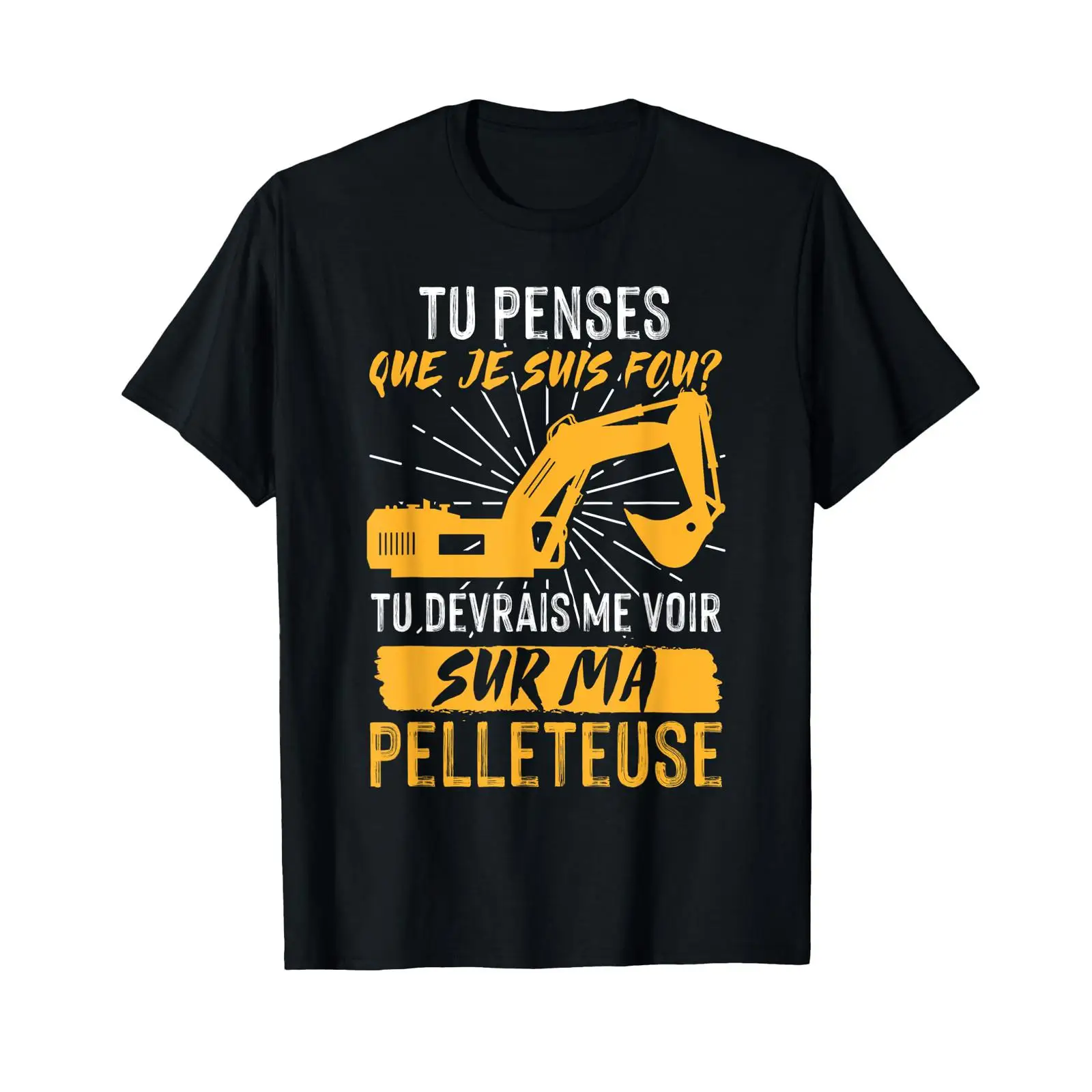 Vintage Fashion Build - เสื้อยืดลาย Excavator Building Site Driver Crazy