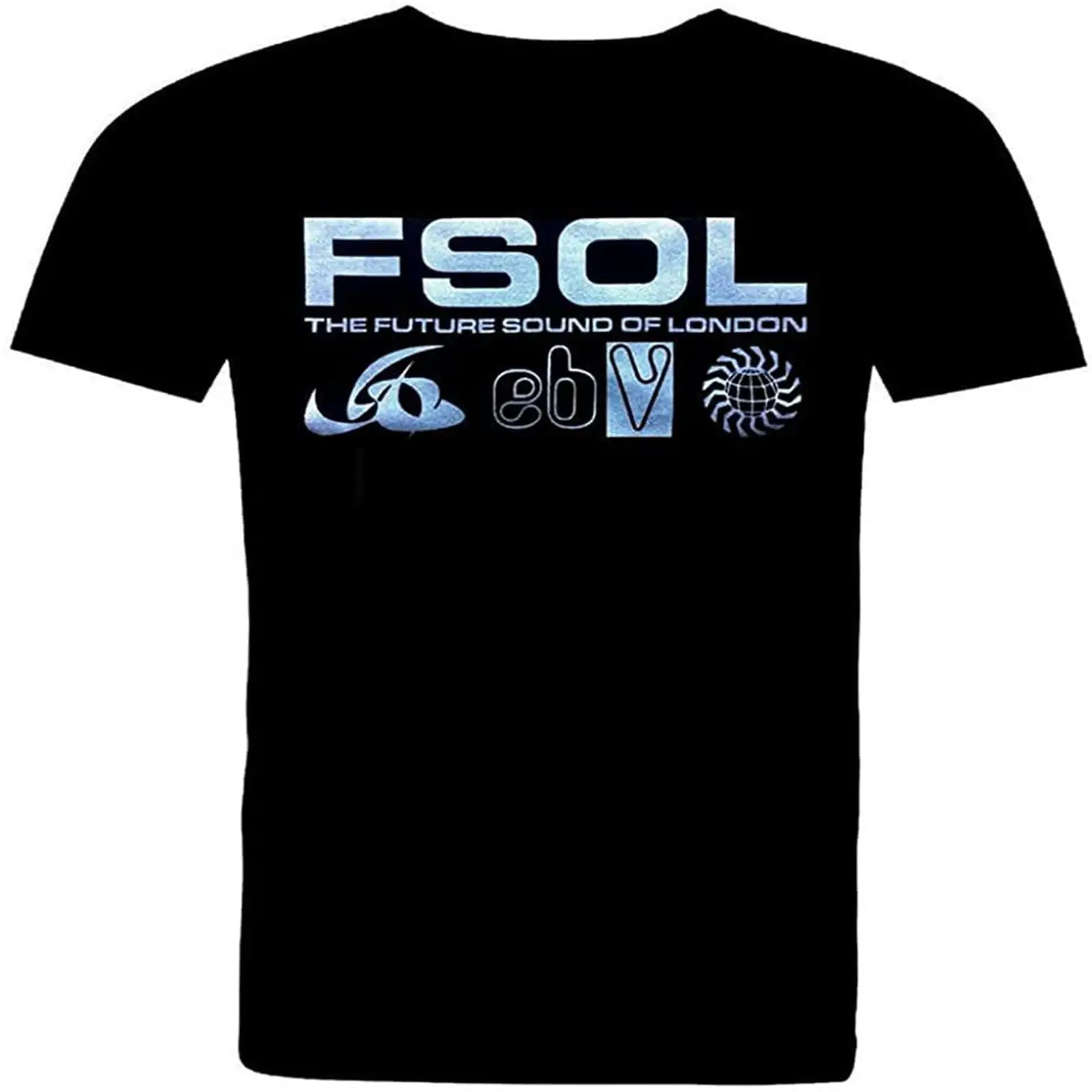Vintage Fashion London - เสื้อยืดผ้าฝ้ายลาย Future Sound of London Silver