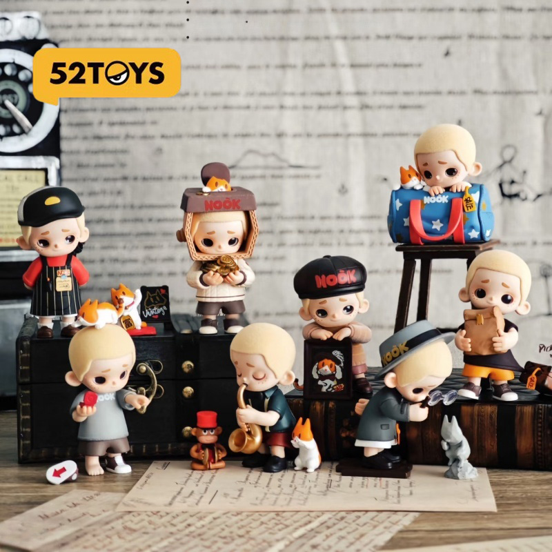 Fashion Y Vintage - 52toys Nook ซีรีส์ร้านวินเทจ กล่องสุ่มตุ๊กตาวัสดุไวนิลสุดแฟชั่น ของเล่นอนิเมะ ของตกแต่งโต๊ะ