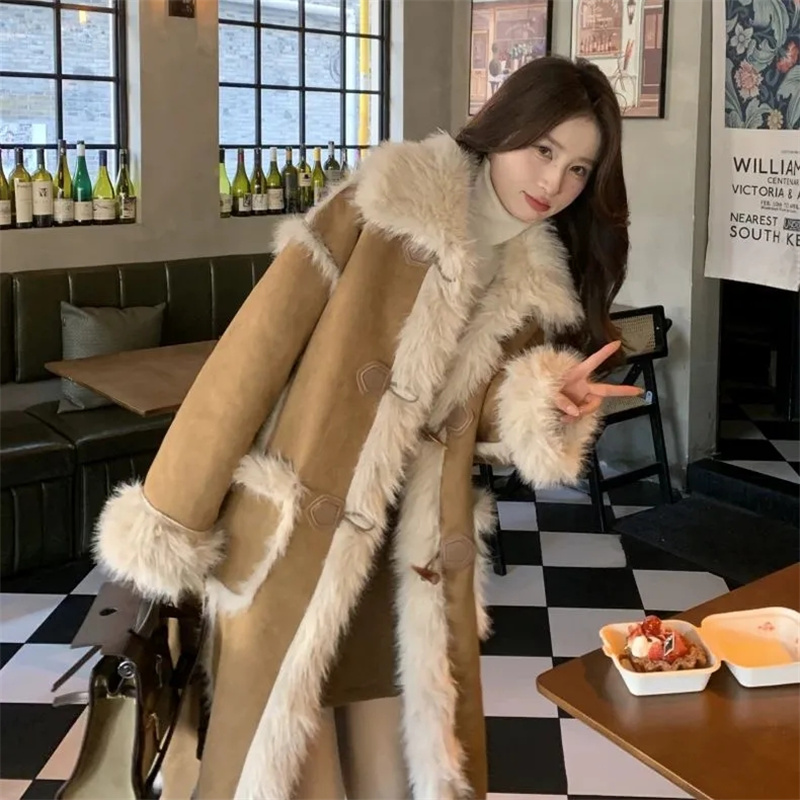 Velvet Blazer Vintage - กวางกํามะหยี่ Spliced DENIM แจ็คเก็ตสําหรับสตรีฤดูหนาวใหม่กํามะหยี่ WARM FUR