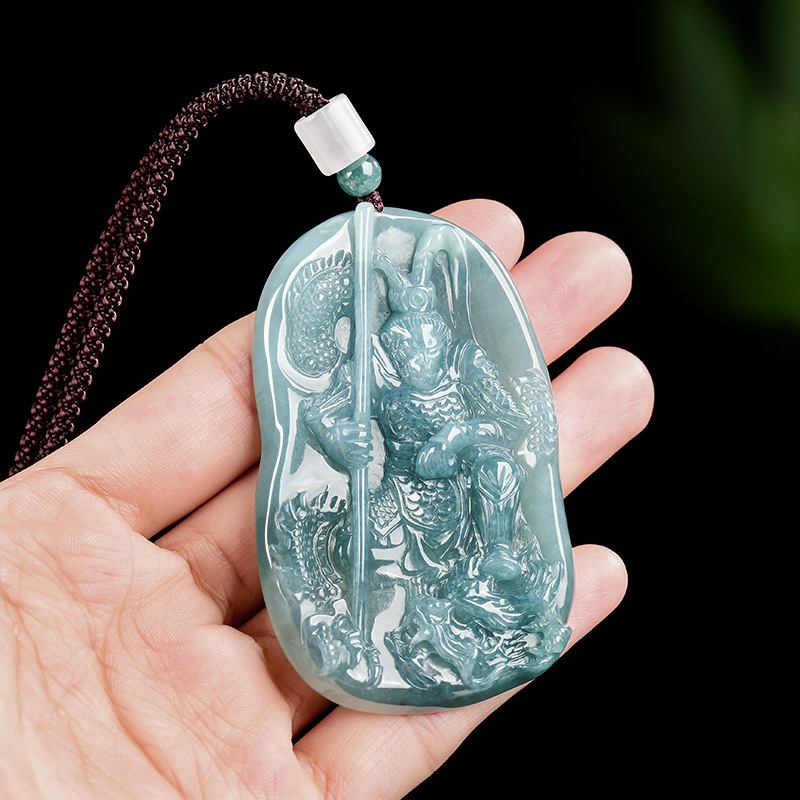 Vintage Fashion Accessories - หยกพม่า จี้รูปพระพิฆเนศ สร้อยคอ ของขวัญสุดหรูสำหรับผู้หญิง เครื่องประดับแฟชั่น หยกพม่าแกะสลัก