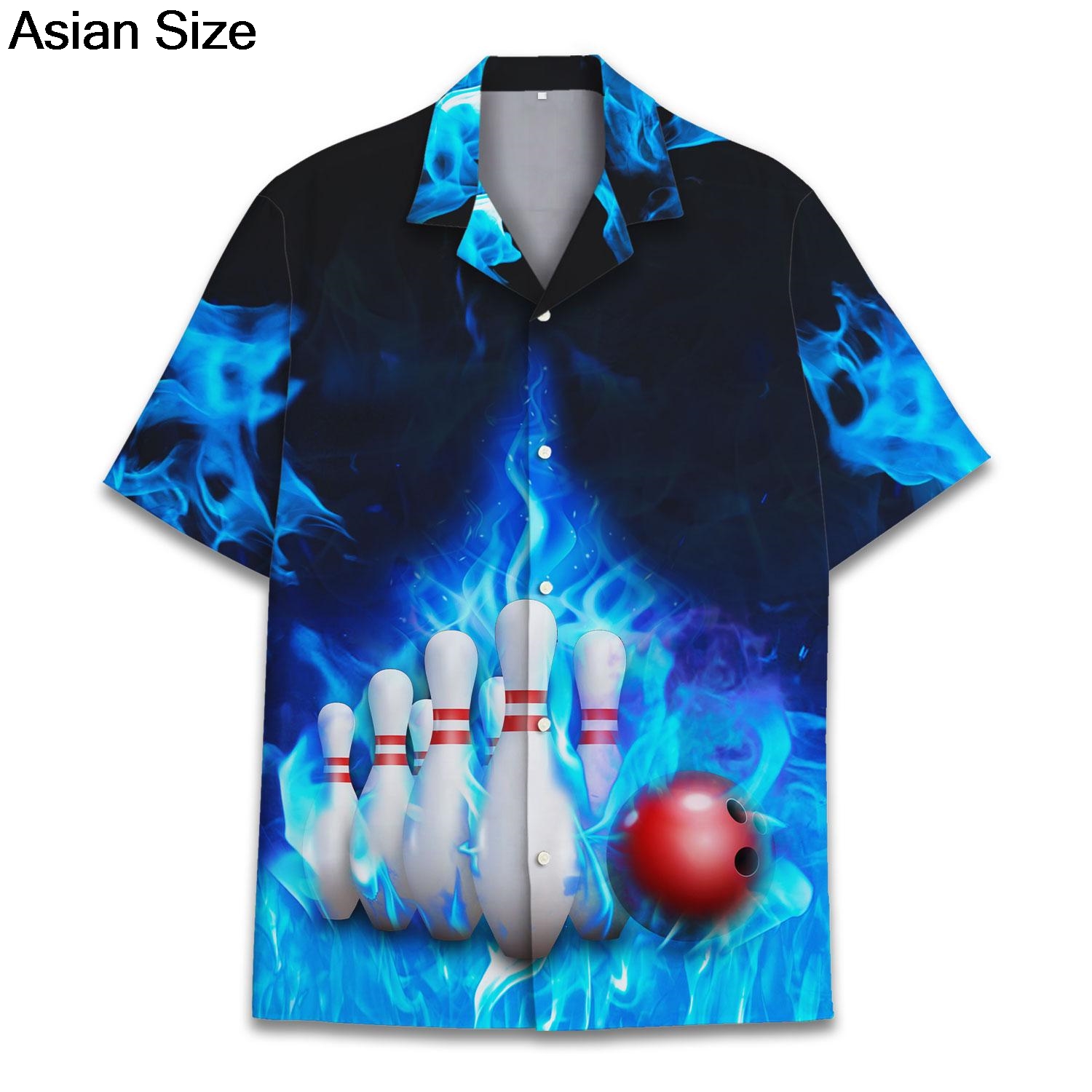 เสื้อเชิ้ตแขนสั้นลายกราฟิกกีฬา - Bowling Shirt Camp บทวิจารณ์และราคา