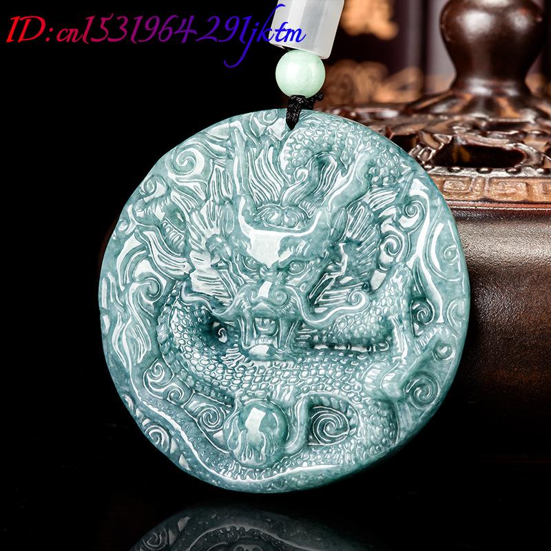 หยกพม่าจี้รูปมังกรสร้อยคอของขว - Vintage Fashion Accessories บทวิจารณ์และราคา