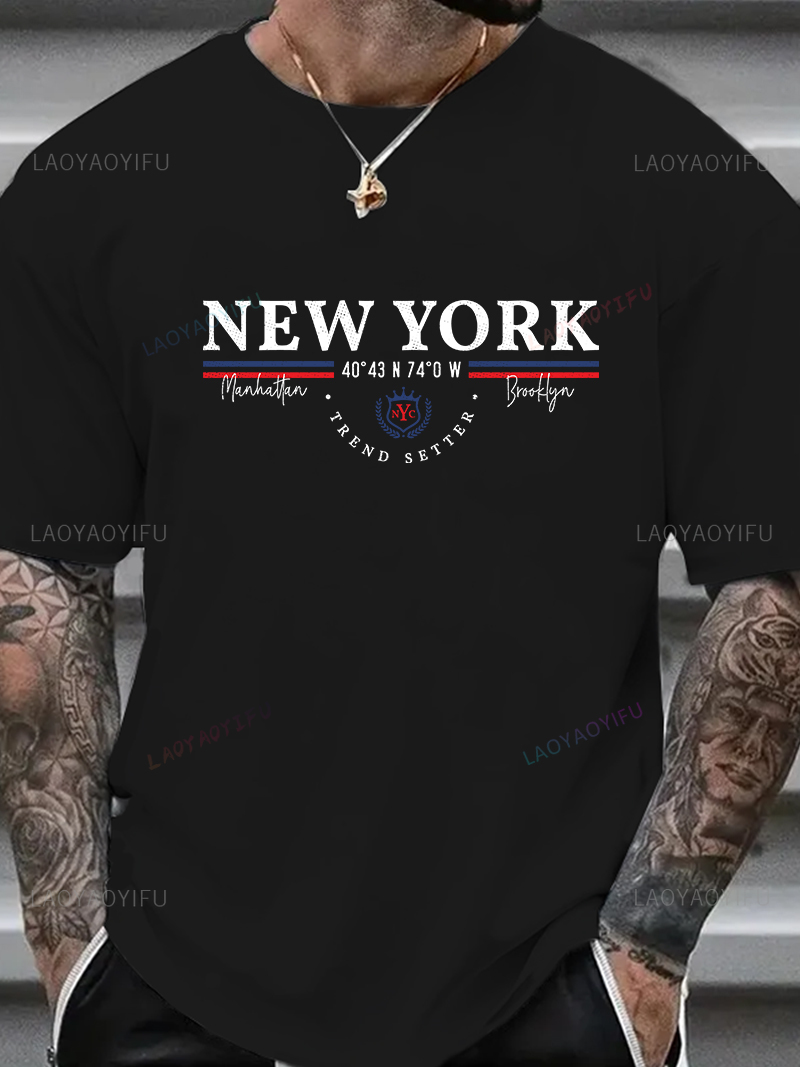 เสื้อยืดลายกราฟิกนิวยอร์ก ยูนิ - Vintage Fashion York บทวิจารณ์และราคา