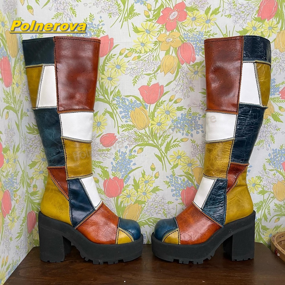 รองเท้าบูทหนังทรงสูงถึงเข่าสไต - Vintage Fashion Y2K บทวิจารณ์และราคา