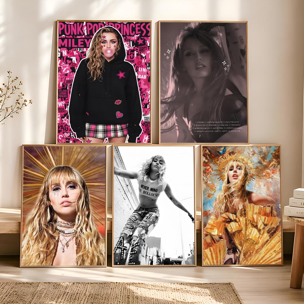 นักร้องเอ็ม-ไมลีย์ ไซรัส ภาพวา - Vintage Fashion Prints For Wall บทวิจารณ์และราคา