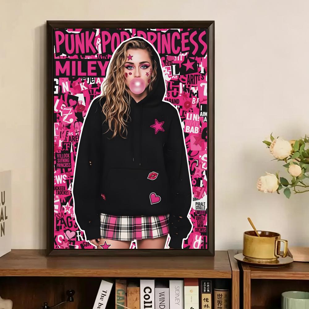 นักร้องเอ็ม-ไมลีย์ ไซรัส ภาพวา - Vintage Fashion Prints For Wall บทวิจารณ์และราคา