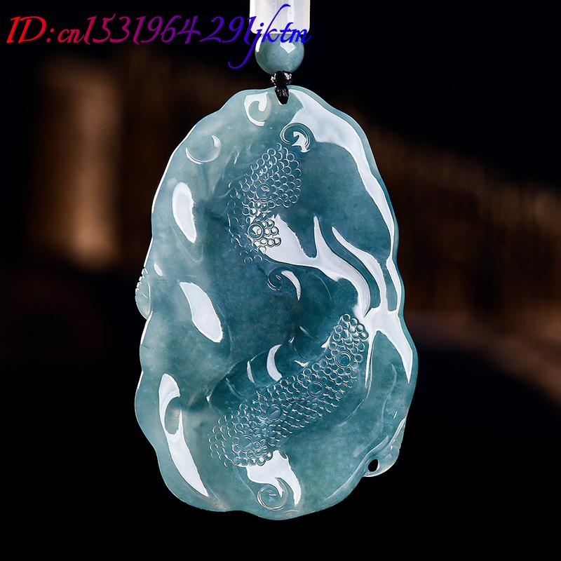 หยกพม่าธรรมชาติจี้มังกรสร้อยคอ - Vintage Fashion Accessories บทวิจารณ์และราคา