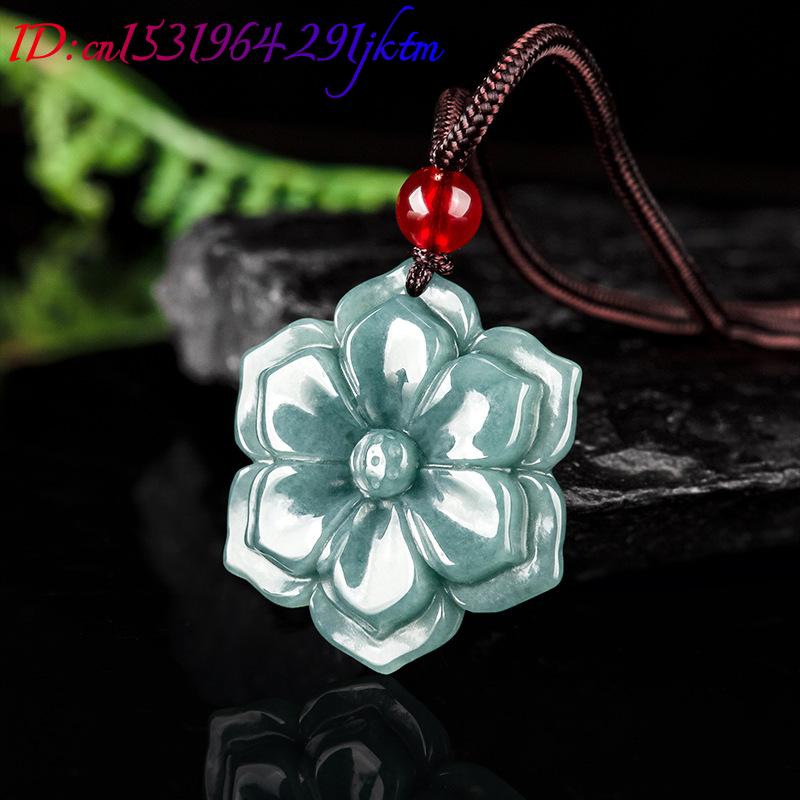 จี้หยกพม่ารูปดอกไม้ สร้อยคอ หิ - Vintage Fashion Accessories บทวิจารณ์และราคา