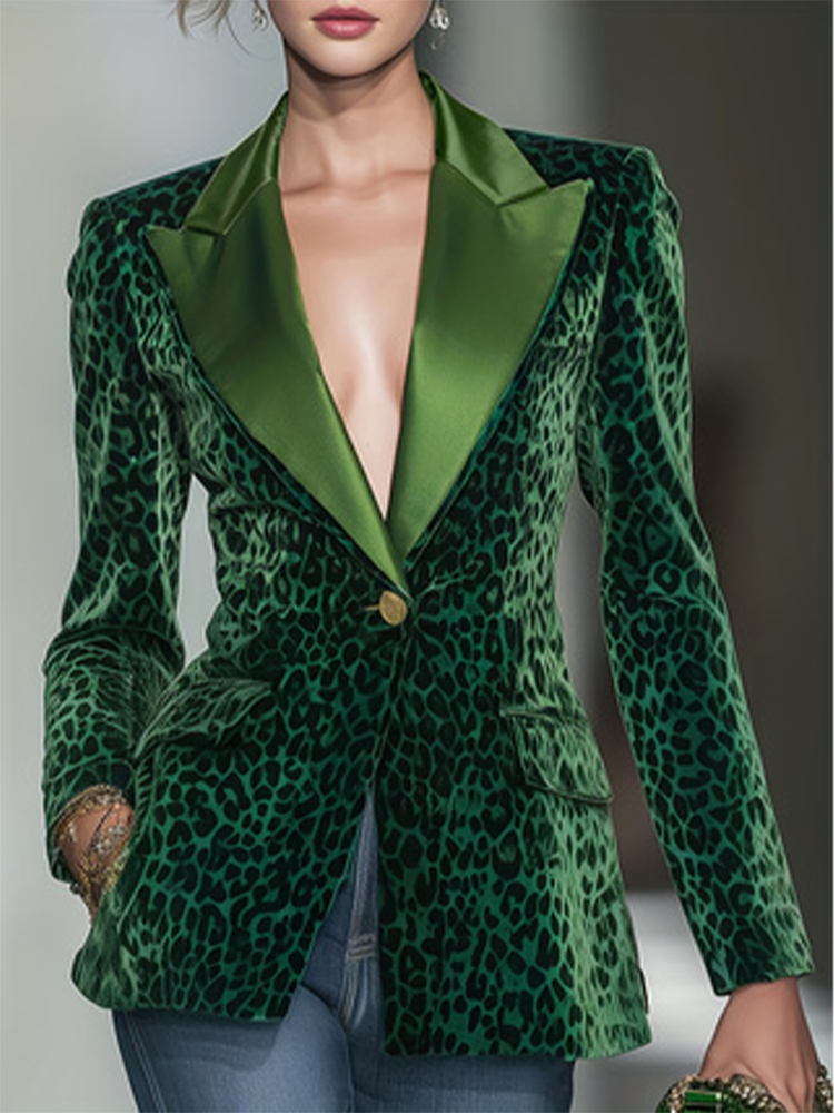 เสื้อเบลเซอร์กำมะหยี่ลายเสือดา - Velvet Blazer Vintage บทวิจารณ์และราคา