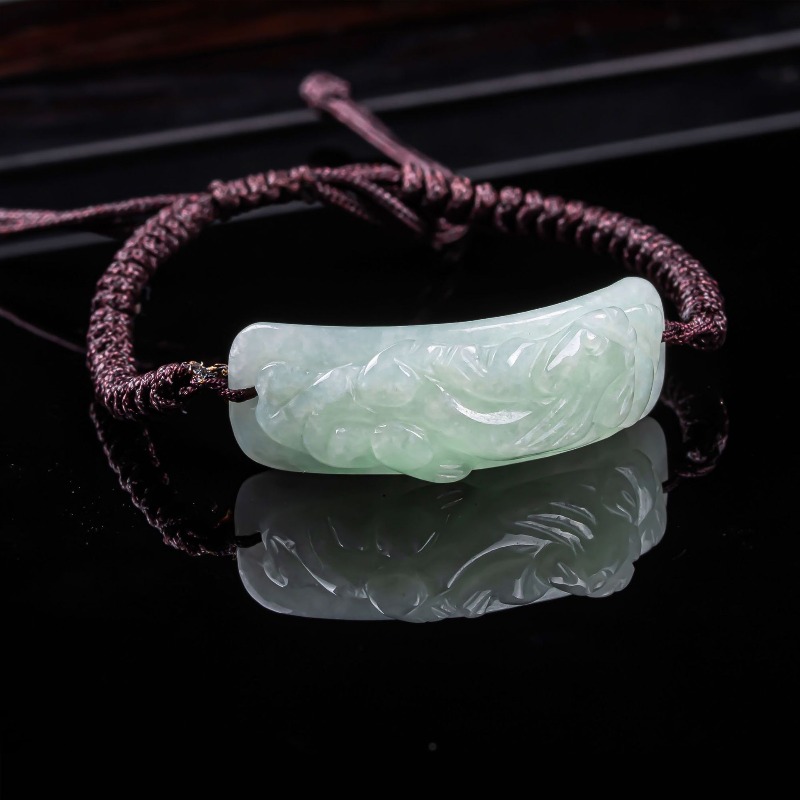 กำไลหยกพม่าแกะสลักลายปี่เซียะ  - Vintage Fashion Accessories บทวิจารณ์และราคา