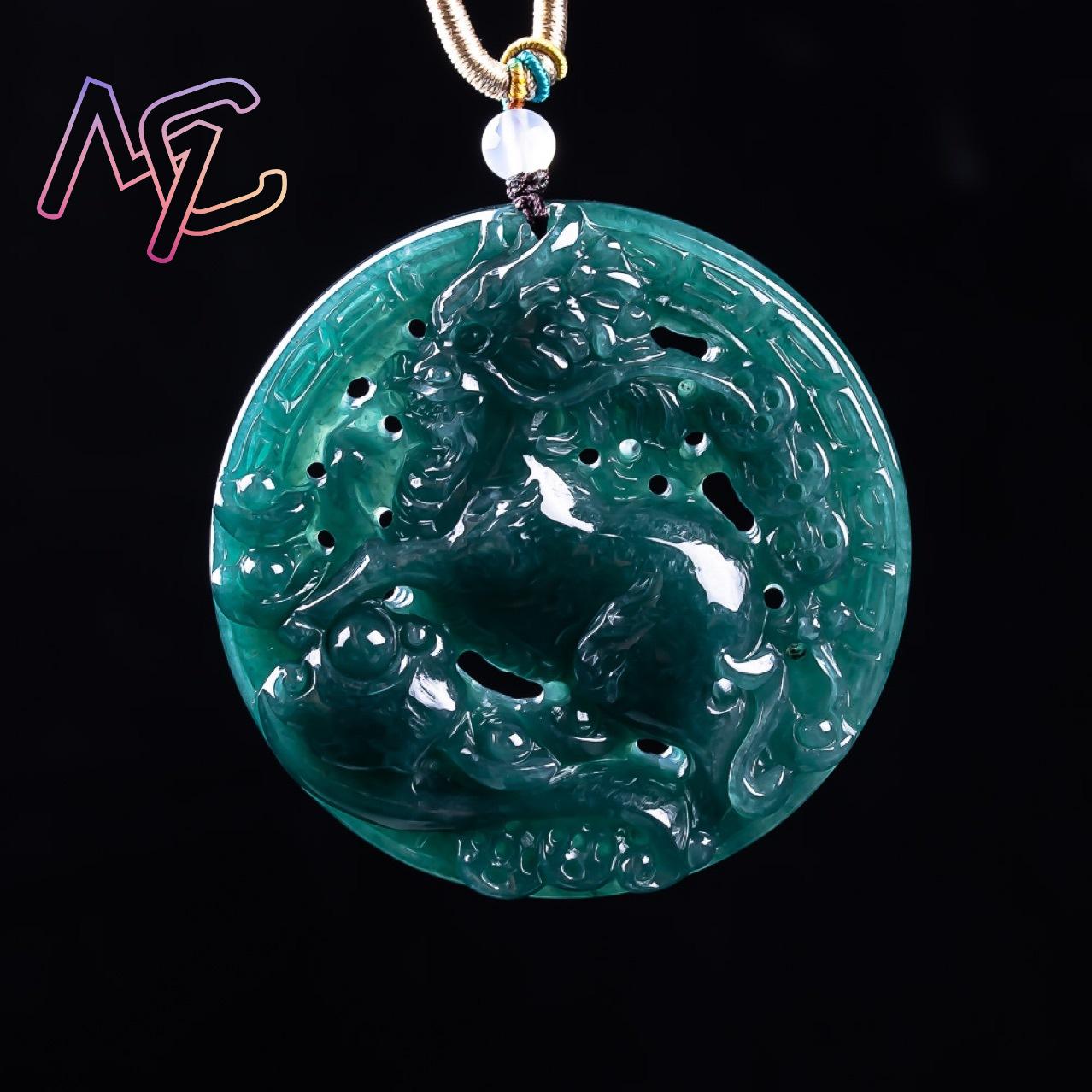 จี้หยกพม่ารูปมังกร สร้อยคอหยกแ - Vintage Fashion Accessories บทวิจารณ์และราคา