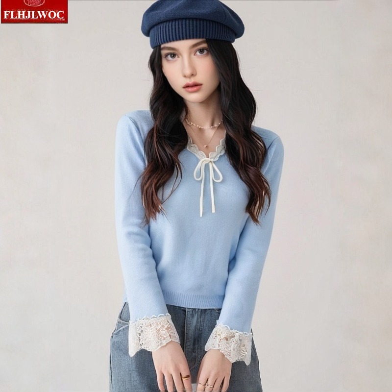 เสื้อไหมพรมถักลายลูกไม้สีขาวสไ - Vintage Fashion In Japan บทวิจารณ์และราคา