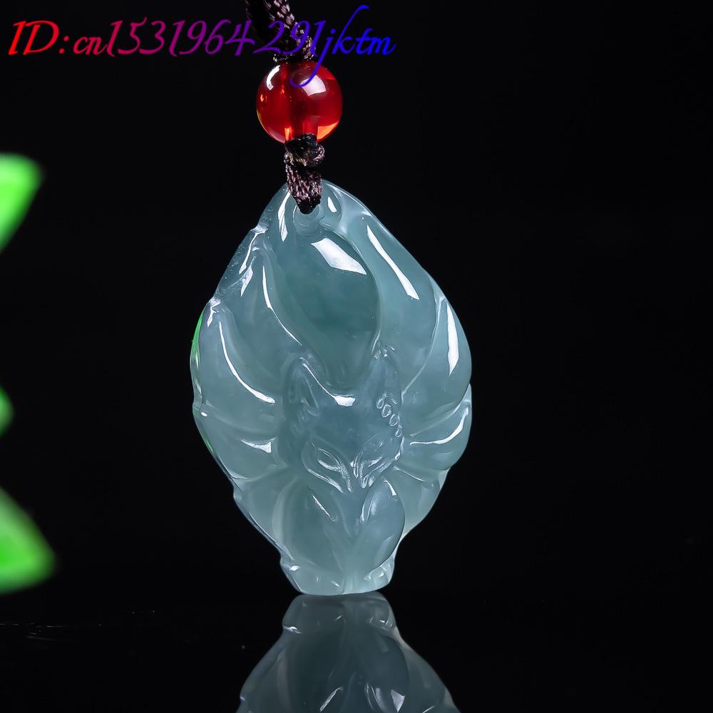 หยกพม่าธรรมชาติจี้รูปสุนัขจิ้ง - Vintage Fashion Accessories บทวิจารณ์และราคา