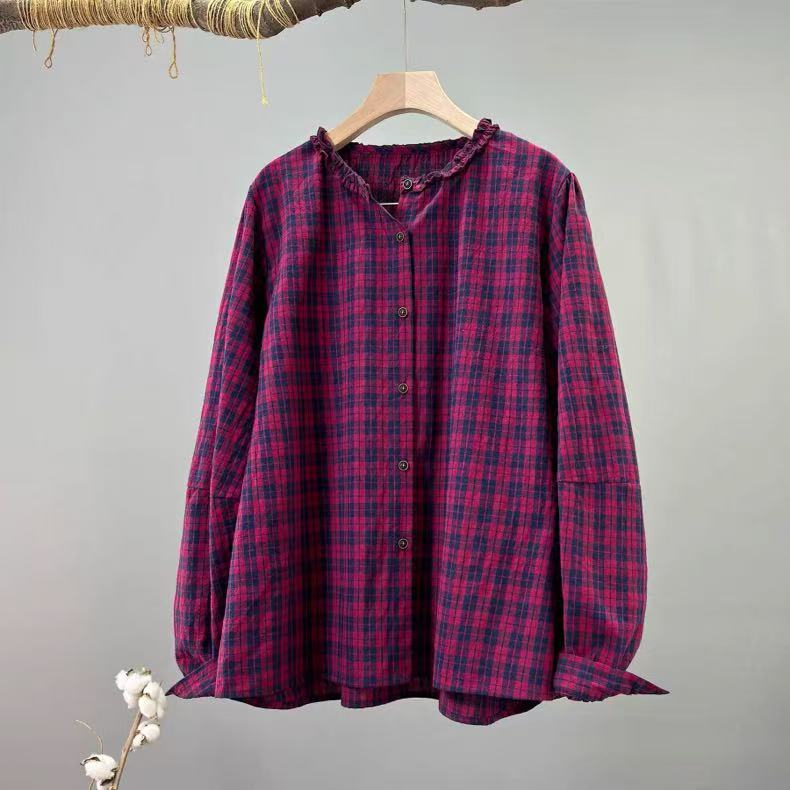 เสื้อเชิ้ตลายสก็อตผู้หญิงแฟชั่ - Vintage Fashion In Japan บทวิจารณ์และราคา