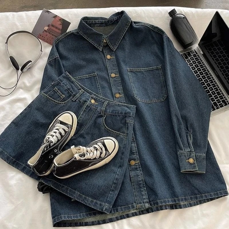 ชุดกระโปรงยีนส์ Y2K: เสื้อแจ็ค - Vintage Fashion Y2K บทวิจารณ์และราคา