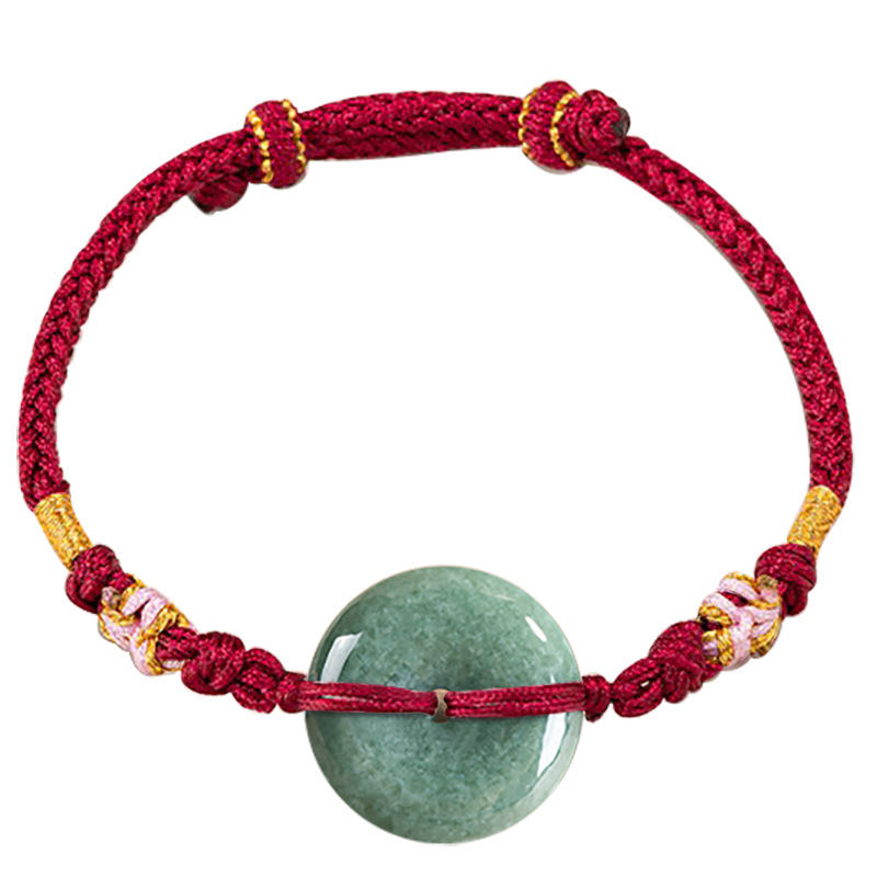 สีเขียวพม่า Jadeite Donut สร้อ - Vintage Fashion Accessories บทวิจารณ์และราคา