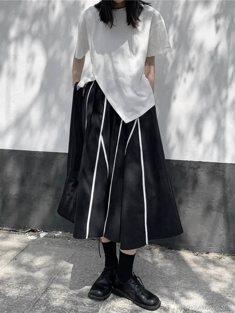 เสื้อยืดลำลองผู้หญิงสีขาว ทรงไ - Vintage Fashion Build บทวิจารณ์และราคา