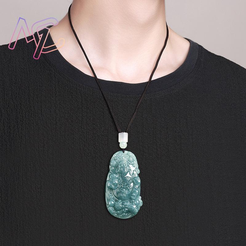 พม่า Jadeite God of Wealth จี้ - Vintage Fashion Accessories บทวิจารณ์และราคา