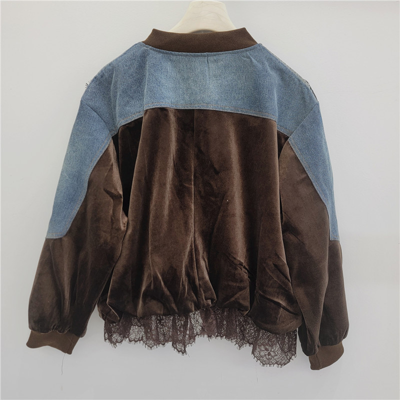 แจ็คเก็ตเบสบอลคอปกแบบมีซิป ผ้า - Velvet Blazer Vintage บทวิจารณ์และราคา