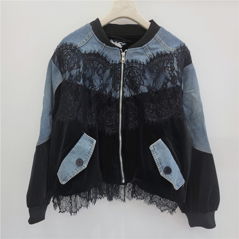 แจ็คเก็ตเบสบอลคอปกแบบมีซิป ผ้า - Velvet Blazer Vintage บทวิจารณ์และราคา