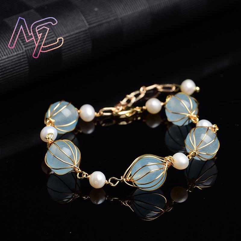 ต่างหูลูกปัดหยกธรรมชาติสีน้ำเง - Vintage Fashion Accessories บทวิจารณ์และราคา