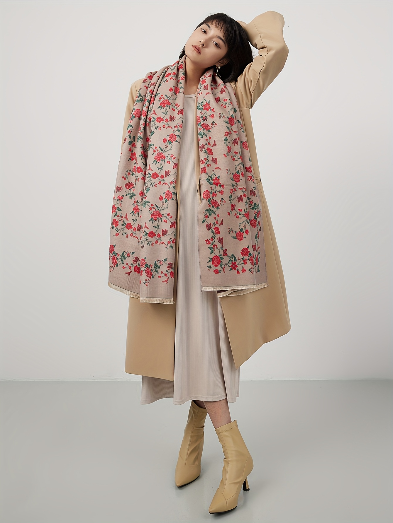 ผ้าพันคอหนาสำหรับฤดูใบไม้ร่วง/ - Vintage Trench Coat บทวิจารณ์และราคา