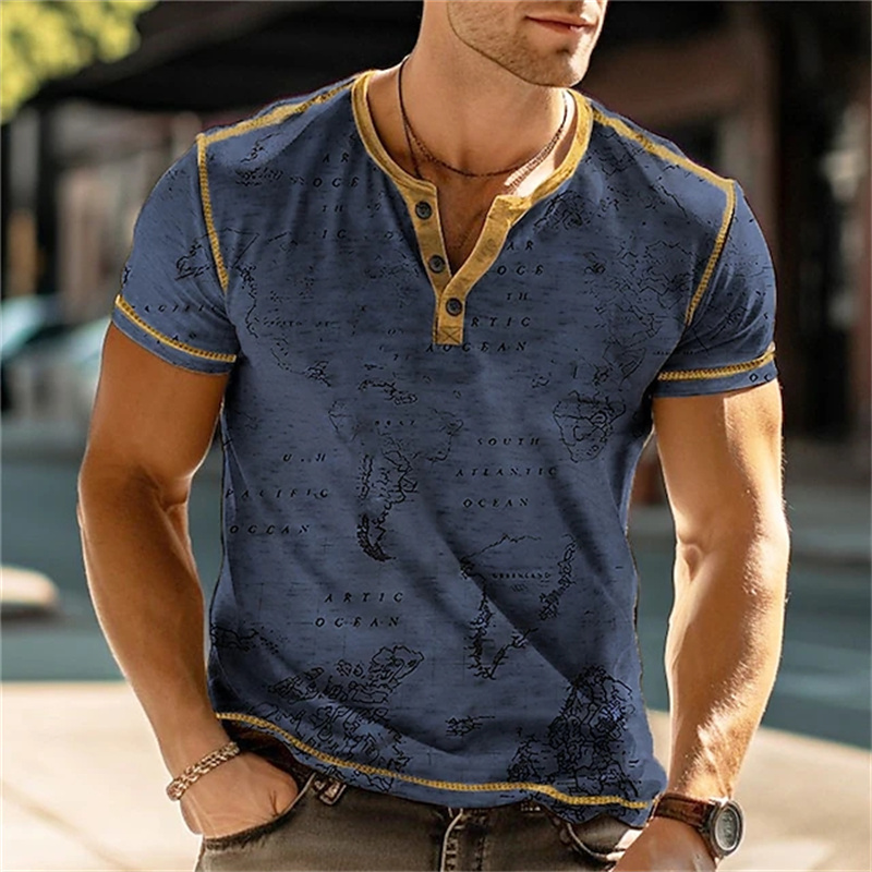 เสื้อเชิ้ตเฮนรี่ผู้ชาย ลายพิมพ - Vintage Fashion Prints บทวิจารณ์และราคา