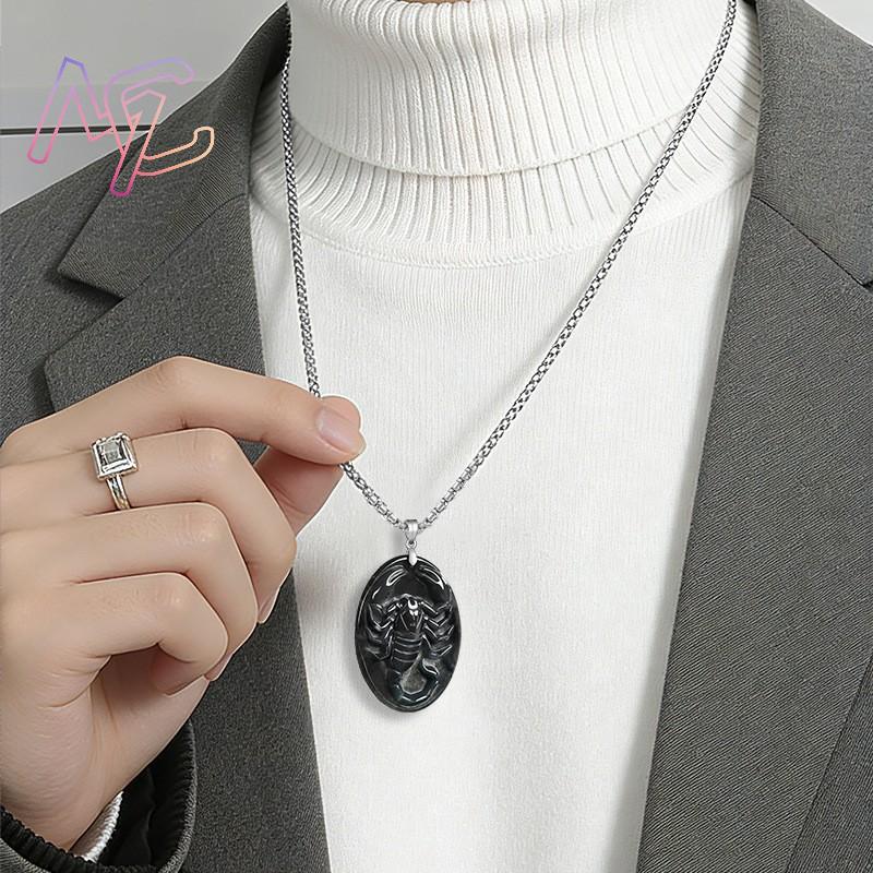 หยกพม่าจี้รูปแมงป่องสร้อยคอหรู - Vintage Fashion Design บทวิจารณ์และราคา