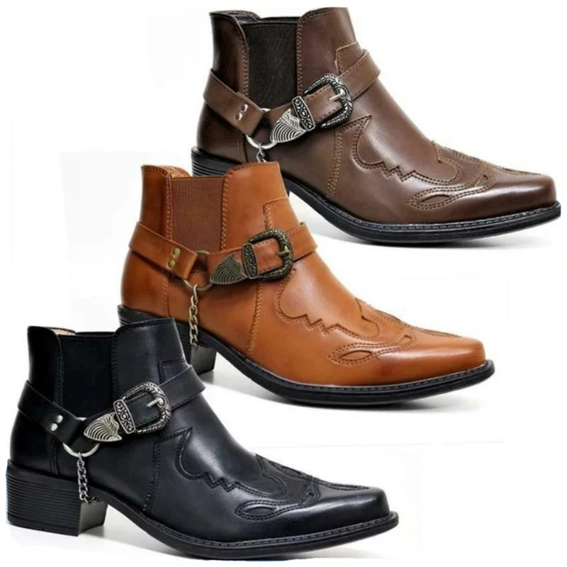รองเท้าบูทคาวบอยวินเทจหนังแท้ท - Vintage Old Fashion บทวิจารณ์และราคา