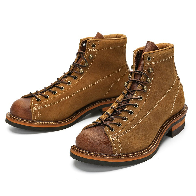 รองเท้าบูทหนังแท้สไตล์วินเทจสำ - Vintage Old Fashion บทวิจารณ์และราคา