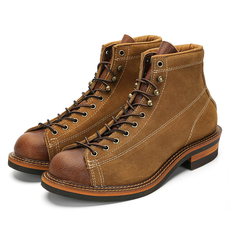 รองเท้าบูทหนังแท้สไตล์วินเทจสำ - Vintage Old Fashion บทวิจารณ์และราคา