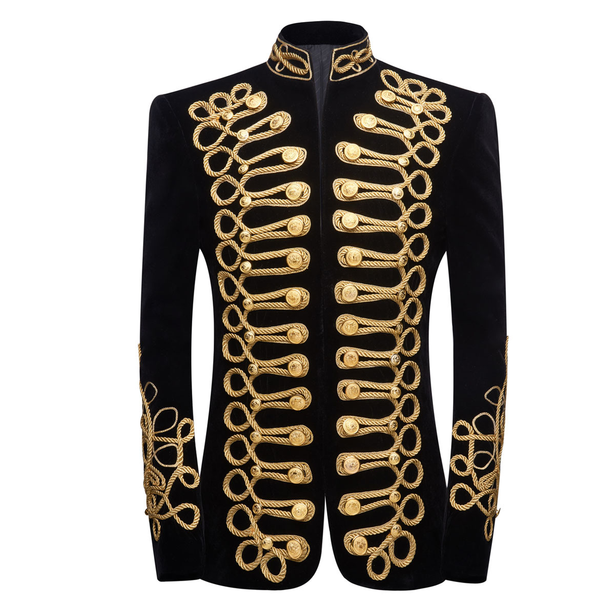 เสื้อสูทกำมะหยี่ปักลายสีทองดำ  - Velvet Blazer Vintage บทวิจารณ์และราคา